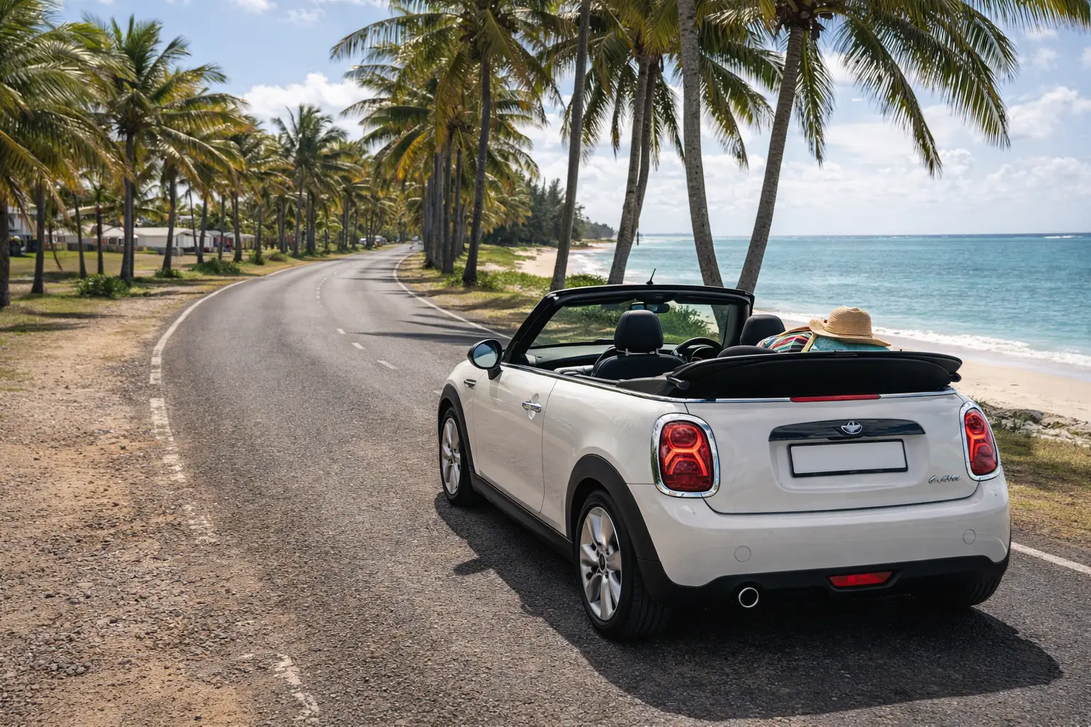 Cabrio fuer Kuestenfahrten auf Mauritius